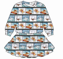 Load image into Gallery viewer, Girls Long Sleeve and Twirl Skirt Set