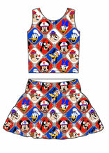 Load image into Gallery viewer, Girls Tank and Skort Set